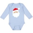 thumbnail image 3 of Inktastic Santa Claus, Smiling Santa, Red Hat, White Beard Boys or Girls Long Sleeve Baby Bodysuit, 3 of 5