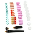 thumbnail image 1 of Copas de vidrio para soplete de soldadura, 49 piezas Antorcha de soldadura TIG Boquillas de cerámica para soldadura TIG Kit de soplete de soldadura TIG personalizado para la perfección, 1 of 14