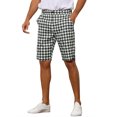 thumbnail image 4 of INSPIRE CHIC Plaid Shorts for Men's Father's Day Gift Flat Front Houndstooth Print Chino Shorts, 4 of 5