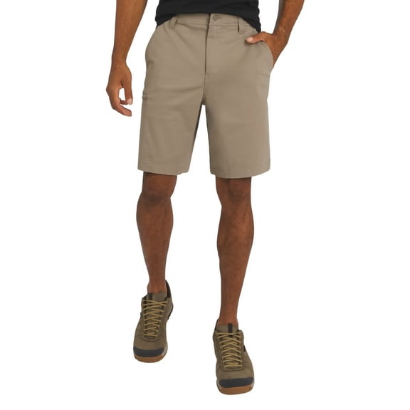 Wrangler Men's Utility Smart Phone Pocket Side Pocket With Secure Zipper Shorts, Tan