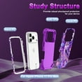 thumbnail image 7 of CASEFIV for iPhone 17 Pro Max Case,Glow in The Dark Three Layer Heavy Duty Shockproof Protection Hard Plastic Bumper +Soft Silicone Rubber Protective 6.9 inch Case,Purple Owl, 7 of 7