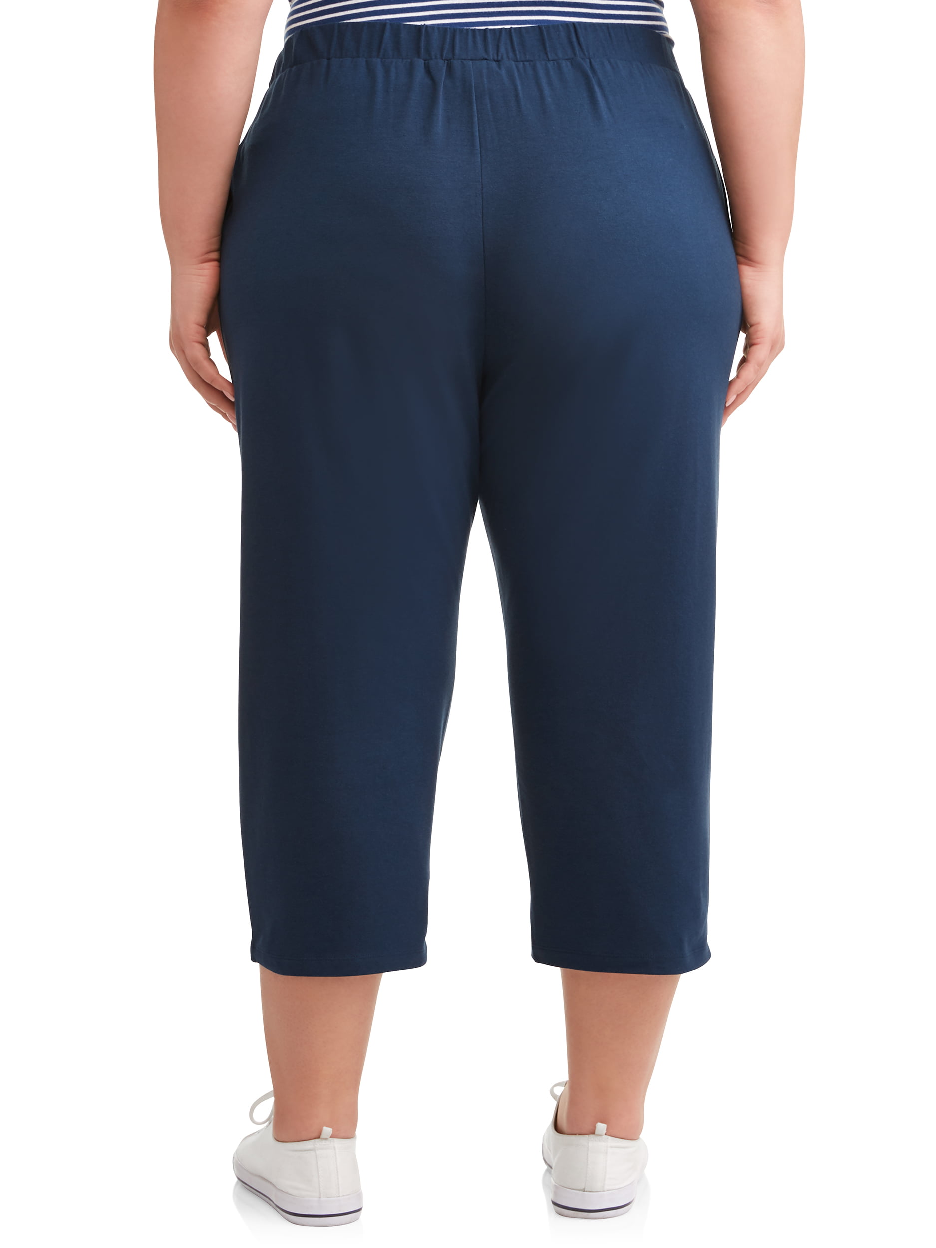 Terra & Sky Wild Sage Plus Size Pull-On Knit Capri Pants, Wild Sage, 3X :  : Clothing, Shoes & Accessories
