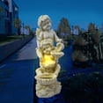 thumbnail image 3 of Escultura de estatua de Ángel shamjiam decoración de jardín LED Solar, 3 of 8