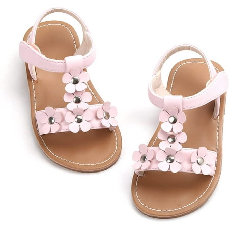 

QWZNDZGR Toddler Girl Sandals - Little Girl Easter Summer Dress Shoes Lightweight Open Toe Beach Holiday