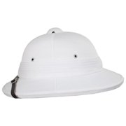 Indian Pith Helmet - Big Head Version - ADJUSTABLE - White
