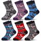 thumbnail image 1 of Calcetines de invierno de lana Eocom para niños, 6 pares, estampado de ciervos de 1 a 3, 1 of 6
