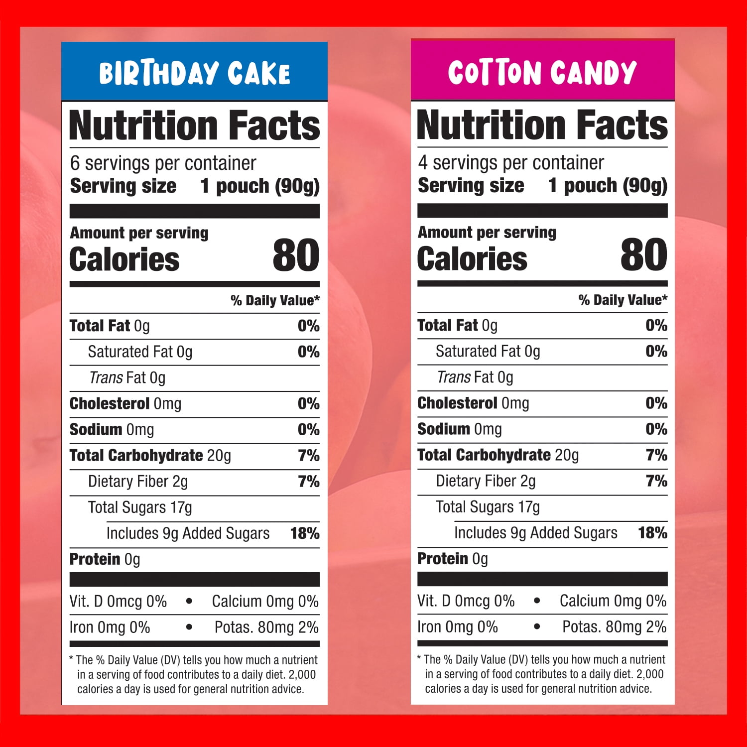 Musselman's Birthday Cake and Cotton Candy Applesauce, 3.17oz, 10 Count