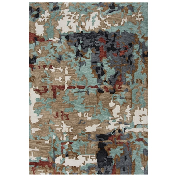 Rizzy Rugs Metro Area Rug MET105 Blue/Multi Flat Shaded 5' x 7' 6" Rectangle