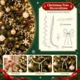 thumbnail image 5 of Christmas Tree Crystal Ornaments, Clear Acrylic Teardrop Hanging Branches, Sparkling Icicle Style Decor, Pearl Bead Garland for Xmas Tree, Winter Wedding & Holiday Party Decor 47Inch, 5 of 6