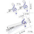 thumbnail image 2 of Set de gemelos y clip para corbata Musical Note para hombre, 2 of 2