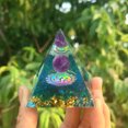 thumbnail image 1 of Pirámide de bola de cristal, grava de cristal, resina, adornos para el hogar y el escritorio hechos a mano, 1 of 6