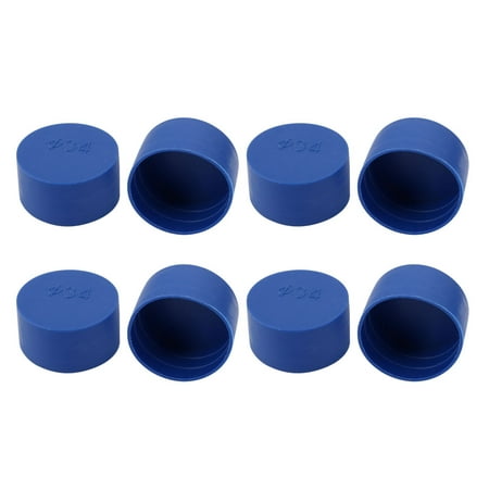 

8pcs 34mm Inner Dia PE Plastic End Cap Bolt Thread Protector Tube Cover Blue