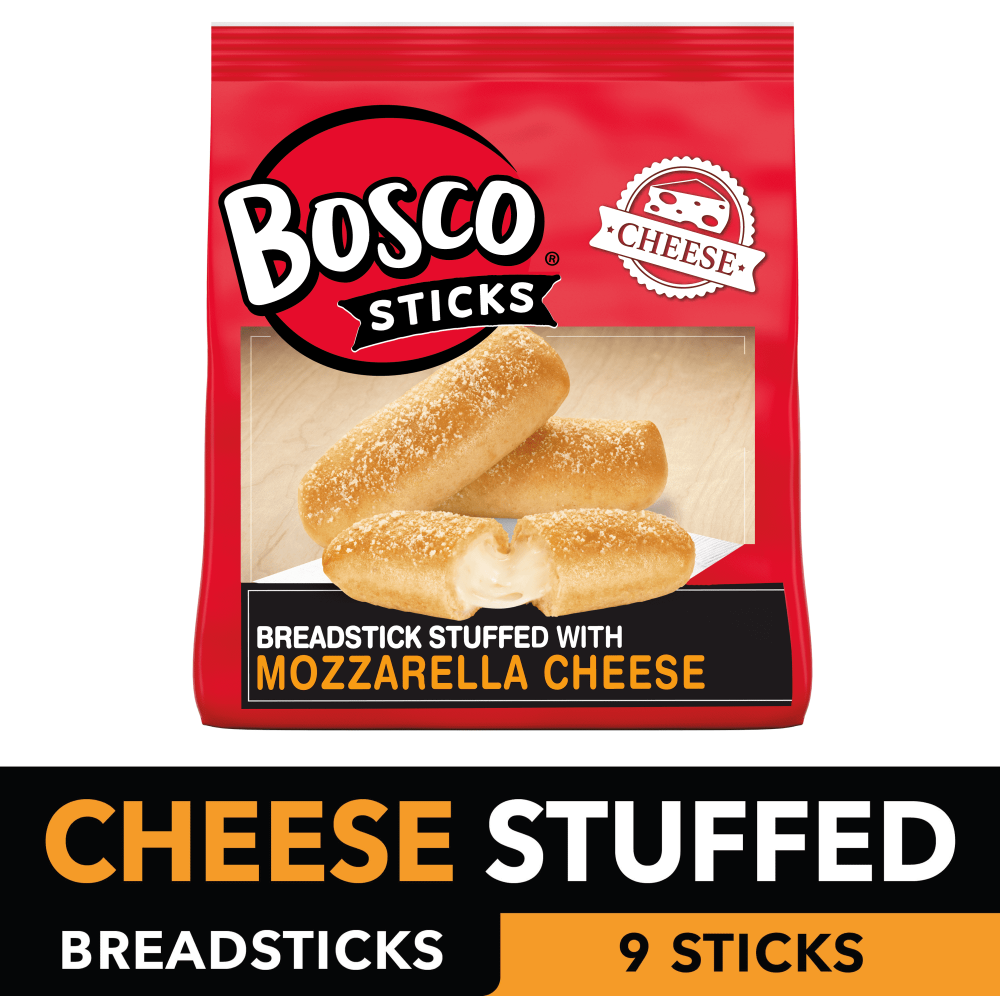 Bosco® Mozzarella Cheese Stuffed Breadsticks, 14.5 oz (Frozen) BrickSeek
