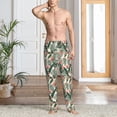 thumbnail image 5 of Uemuo Palm Trees and Tropical Pattern Men's Wide Leg Palazzo Lounge Pants with Pockets Light Weight Loose Comfy Casual Pajama Pants-Large, 5 of 9