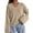 Apricot, variant on Womens Lightweight V Neck Crochet Knit Sweaters Long Sleeve Pullover Tops Softr Casual Work Office Sweater for WomenS-2XL