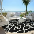 thumbnail image 6 of Addison Rugs Chantille Indoor/Outdoor Transitional Scrolls Black Washable Round Rug, 8' x 8', 6 of 6