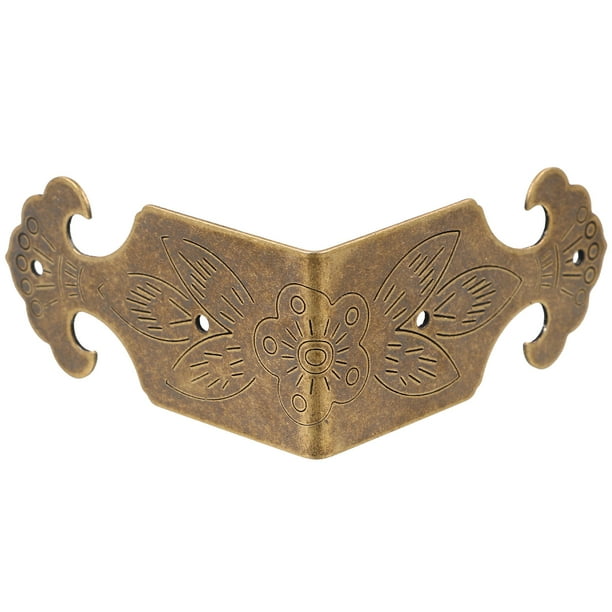 Protector de esquinas estilo chino para joyero, protector de esquinas de madera para caja de madera
