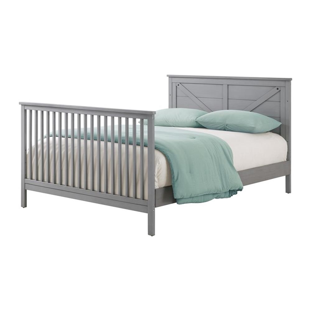Oxford Baby Montauk Full-Size Bed Conversion Kit, Farmhouse Gray
