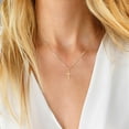 thumbnail image 4 of Turandoss 14K Gold Plated Dainty Tiny Cross Pendant Necklace for Women Faith Jewelry Trendy Personalized Teacher Appreciation Mothers Day Graduation Gifts for Her Mom Kids Teen Girls Wife Ideas, 4 of 8