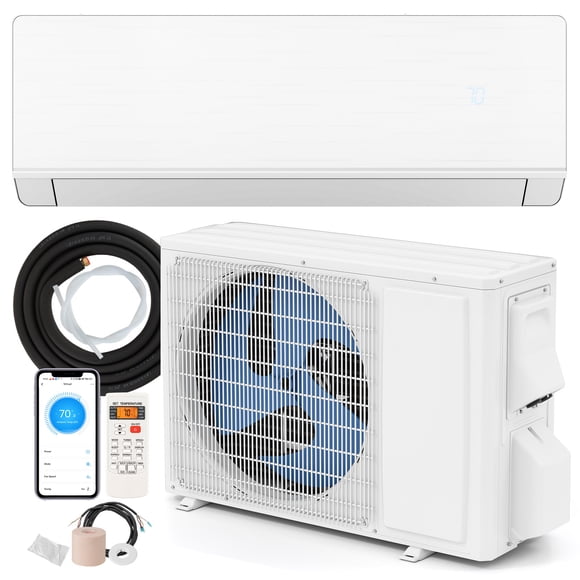 Gymax 12000 BTU Mini Split AC 24 SEER2 Inverter Air Conditioner w/ 1 Ton Heat Pump