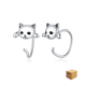 thumbnail image 1 of Pendientes De Gancho Para Mujer Con Gato Encantador Lab.G, Color Plata, 1 of 5