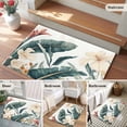 thumbnail image 5 of 2x3 Ft Entryway Area Rug, Tropical Leaves Floral Kitchen Rug Runner Washable Floor Mat, Vintage Watercolor Flowers Non Slip Indoor Door Mat Throw Carpet for Bathroom Living Room Bedroom, 5 of 8