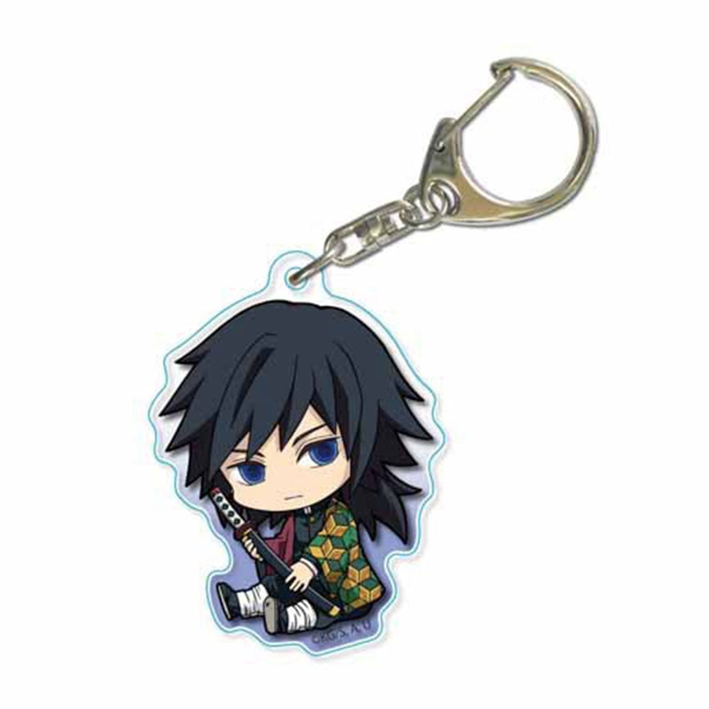 HEQU9117 Anime Demon Slayer Acrylic Pendant Keychain Key Rings Phone Charm Cosplay Decor