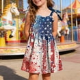 thumbnail image 2 of CAUYDY Toddler Girl Dresses 1T-6T Kid Girls 4th of July Straps Dress Baby American Flag Stars Striped Sundress Children Independence Day Outfits (Sizes 5-6 Years,Light Blue), 2 of 5