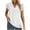 White, variant on LYXSSBYX Womens Tops Women Loose Casual Short Sleeve V-Neck Solid Casual Blouse T-shirt Tunic Tops