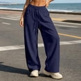 thumbnail image 4 of Xdegoge High Waisted Palazzo Pants for Women Baggy Drawstring Straight Leg Pants with Pockets Comfy Activewear Workout Running Relaxed Fit Summer Bottoms, 4 of 6