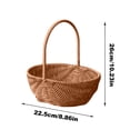 thumbnail image 3 of Zeyigg Easter Basket Handmade Imitation Rattan Flower Basket, Gift Basket for Fresh Flower Arrangement, Wedding Favor Home Decor Storage&nbsp;,B, 3 of 6
