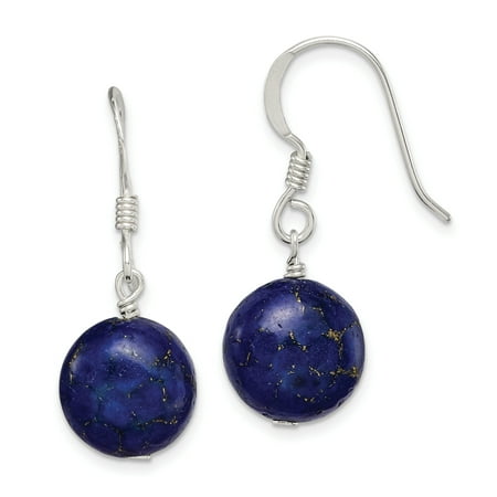 Reconstructed Stone - 925 Sterling Silver Gold Lapis Reconstructed Stone Drop Dangle Chandelier Earrings Gifts For Women For Her