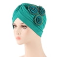 thumbnail image 3 of Summer Sales LSONABXA Saving $5 Green Heardband for Women Head Hat Wrap Cap Cover Turban Headwear Ethnic Cap Heardband Women Headscarf for Women, 3 of 3
