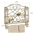 thumbnail image 3 of Abbianna Wall Shelf with Towel Bar Antique Gold Antique Gold, 3 of 5