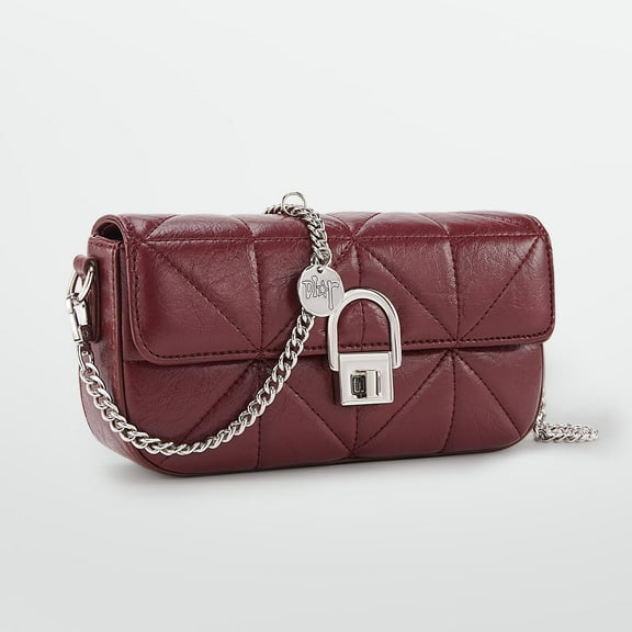 CAITINA CN5011 Quilted Purses PU Leather Clutch Shoulder Bags Off White Small Crossbody Handbags with Chain Strap for Women