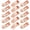 Rose Gold, variant on 32 count Hair Clips Set - 3 Prong Double Grip Metal Barrettes and Combs for Women and Girls, Hair Accessories (Rose , Black)