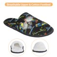 thumbnail image 3 of Balery Colorful Skateboard Pantuflas de Casa de Felpa Silenciosas con Diseño Estampado, Zapatillas Cómodas Antideslizantes de Algodón para Interior-Large, 3 of 8