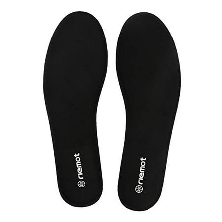 

riemot Men s Memory Foam Insoles Super Soft Replacement Innersoles for Running Shoes Work Boots Comfort Cushioning Shoe Inserts Black US 11 / EU 44