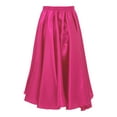 thumbnail image 2 of inlzdz Girls Flamenco Dance Skirt Full Circle Mexican Folkloric Belly Dance Costume Flowy Maxi Skirt Hot Pink 7-8, 2 of 5