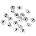 20Pcs/set Brass Threaded Flat Head Nut Nail Rivets Screws Leather Craft Repair Supplies(5mm
