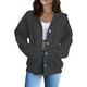 thumbnail image 4 of Tops babydoll,Sudadera informal con capucha y cuello en V para mujer, manga larga, tejido de poliéster suave, para uso diario, sopatenor, 4 of 8