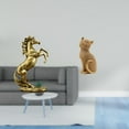 thumbnail image 2 of Estatua del caballo,Estatua de caballo de pie hecha a mano de resina de cafetería,Escultura de caballo de pie,estatua decorativa,Figura de escritorio,Estatua de gato,linda, 2 of 8