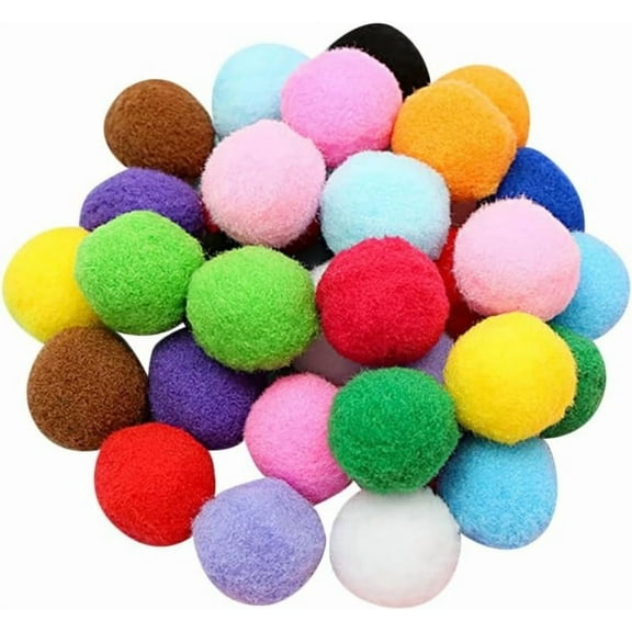 Trianu 36 Pcs Large Pom Poms, 2.1inch Craft Pom Poms, Fuzzy Pompoms Balls for DIY, Crafts Projects, Home Decorations(Multicolor)