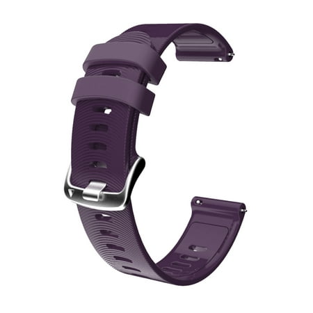 Sport Silicone Watch Band Fitness Bracelet Silicone Strap Replacement for Garmin/HUAWEI/Samsung 20mm,Dark Purple