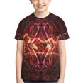 thumbnail image 1 of T-Shirt à Imprimé Graphique 3d pour Garçons et Filles, Col Ras du Cou, Manches Courtes, 1 of 7