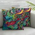 thumbnail image 3 of Abstract Art Print Fun Cushion Cover Novelty Throw Pillow Case  Outdoor Sofa Couch Living Room Single, 3 of 5