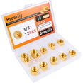 thumbnail image 2 of LAICAIW 12 Pcs Bouchon de Compression en Laiton 3/8 Pouces Bouchon de Valve d'Arrêt, Raccord de Compression en Laiton, 2 of 7