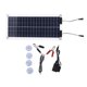 thumbnail image 2 of Kit de Panel Solar de 30 W, Puertos de Doble Salida Resistentes Al Impacto, Fácil de Instalar Cargador de Batería Solar Monocristalina para Remolque, 2 of 7