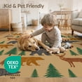 thumbnail image 4 of ODIKA 2'x3' Washable Accent Rug Motifs Mens Decorations Reindeer Lone Southwestern Cabin Wildlife Cowboy for Bedroom, Nursery, RV, Pet Friendly, Bedside Mat, 4 of 7
