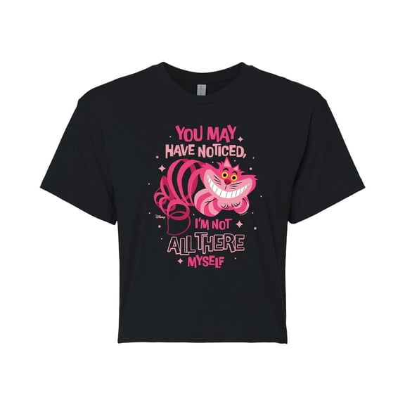 Alice in Wonderland - Not All There - Juniors Cropped Graphic T-Shirt